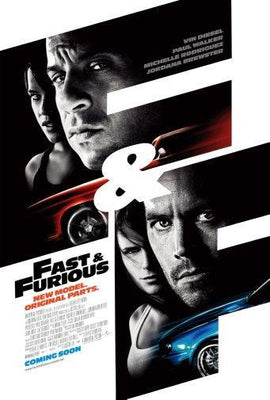 Fast And The Furious movie poster Metal Print 8in x 12in