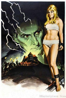 Frankenstein Created Woman movie poster Metal Print 8in x 12in