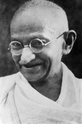 Gandhi Metal Print 8in x 12in The Poster Depot