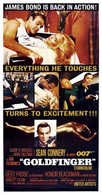 Goldfinger Metal Movie Poster 8in x 12in The Poster Depot