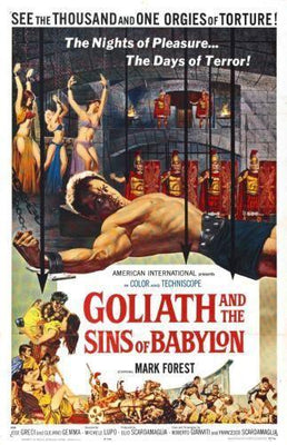 Goliath Sins Of Babylon movie poster Metal Print 8in x 12in
