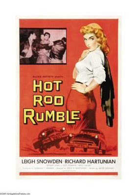 Hot Rod Rumble Metal Movie Poster 8in x 12in The Poster Depot