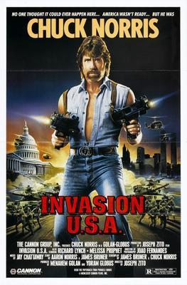 Invasion Usa Chuck Norris movie poster Metal Print 8in x 12in