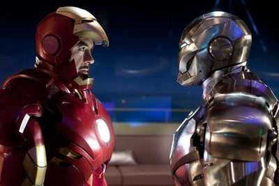 Ironman 2 Cast Metal Print 8in x 12in