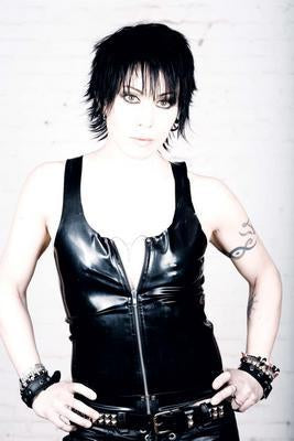 Joan Jett In Leather poster tin Metal Print Wall Art