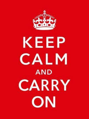 Keep Calm Carry On British War poster tin Metal Print Wall Art
