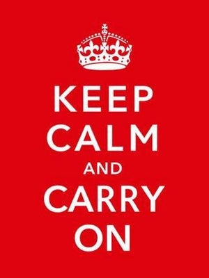 Keep Calm Carry On British War poster tin Metal Print Wall Art