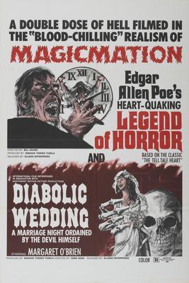 Legend Of Horror Double Feature movie poster Metal Print 8in x 12in