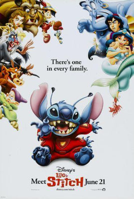 Lilo And Stitch movie poster Metal Print 8in x 12in