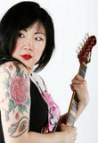 Margaret Cho Tattoos Guitar poster tin Metal Print Wall Art