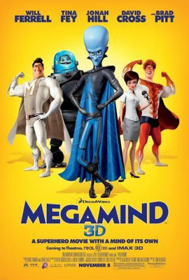 Megamind movie poster Small Metal Print 8in x 12in