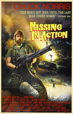 Missing In Action movie poster Metal Print 8in x 12in