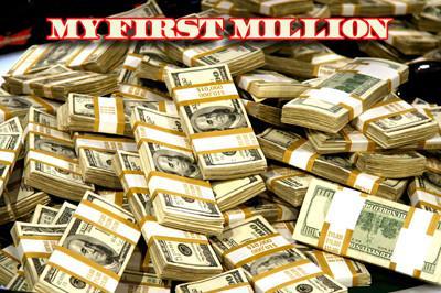 My First Million Money Poster 16inx24in Stacks of cash The Poster Depot