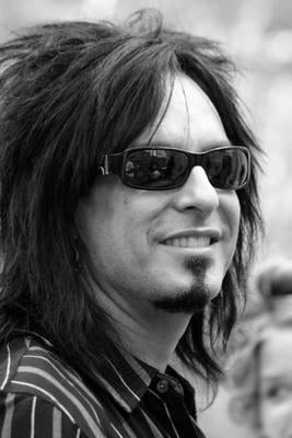 Nikki Sixx Bw Portrait poster tin Metal Print Wall Art