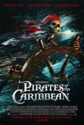 Pirates Of The Caribbean Curse Black Pearl Metal Movie Poster 8in x 12in