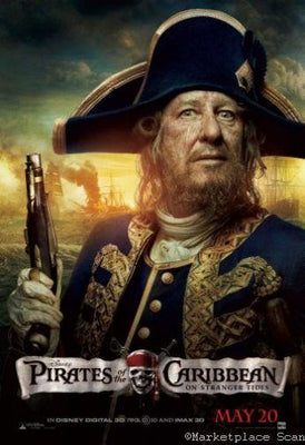 Pirates Of The Caribbean On Stranger Tides Metal Movie Poster 8in x 12in