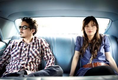 She And Him Zooey Deschanel & M. Ward Metal Print 8in x 12in