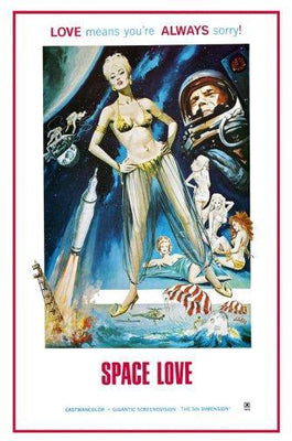 Space Love movie poster Metal Print 8in x 12in