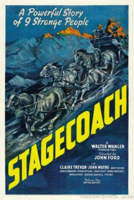 Stagecoach Metal Movie Poster 8in x 12in The Poster Depot