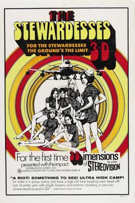 Stewardesses In 3D Metal Movie Poster 8in x 12in