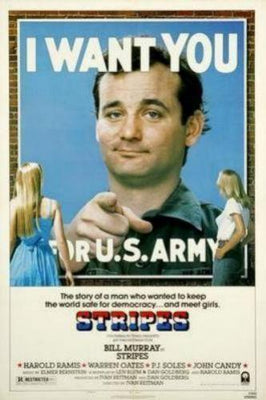 Stripes movie poster Metal Print 8in x 12in