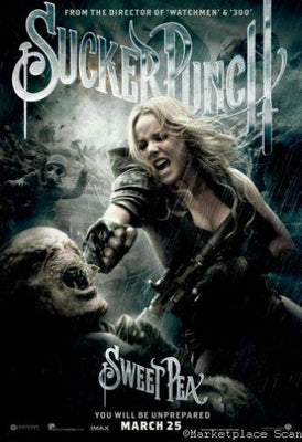 Sucker Punch Metal Movie Poster 8in x 12in