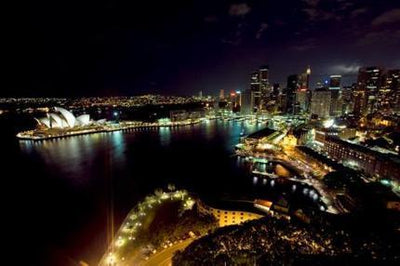 Sydney Skyline poster tin Metal Print Wall Art