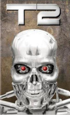 Terminator 2 T2 Metal Movie Poster 8in x 12in