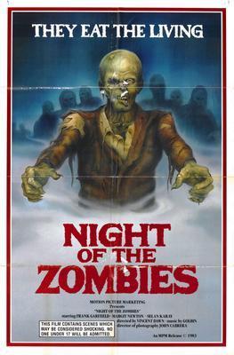 Night Of The Zombies movie poster Metal Print 8in x 12in
