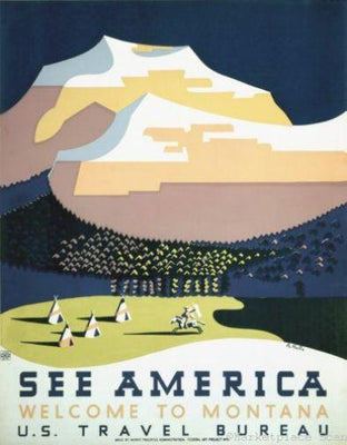 Wpa See America Metal Print 8in x 12in