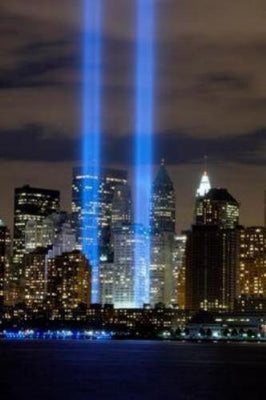 World Trade Center Tribute Lights Wtc Art Metal Print 8in x 12in