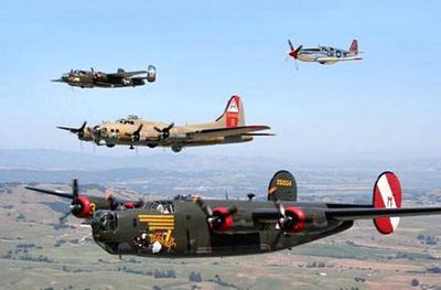 WW2 Airplane Formation Military Aviation Poster 24inx36in The Poster Depot