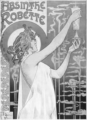 Absinthe Robette Poster Black and White Poster 16x24 The Poster Depot