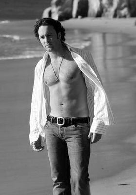 Alex O'Loughlin black and white poster