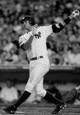 Alex Rodriguez Poster Black and White Mini Poster 11"x17"