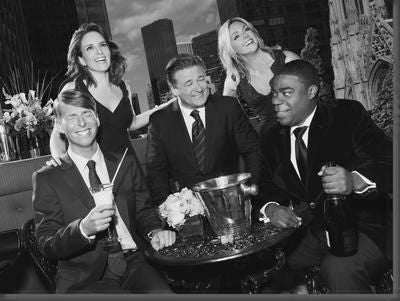 30 Rock Poster Black and White Mini Poster 11"x17"