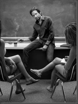 David Duchovny black and white poster