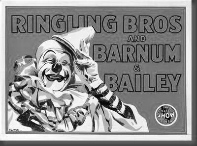 Ringling Bros. Circus black and white poster