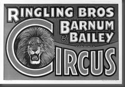 Ringling Bros. Circus Poster Black and White Poster 27"x40" The Poster Depot
