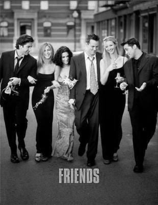 Friends poster Black and White poster for sale cheap United States USA