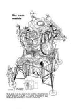 Lunar Module Cutaway poster tin Metal Print Wall Art