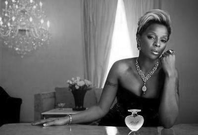 Mary J Blige black and white poster