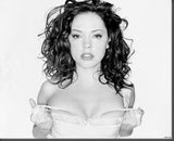 Rose Mcgowan Metal Poster Print 8in x 12in 12"x16" Black and White The Poster Depot