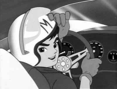 Speedracer Poster Black and White Mini Poster 11"x17"