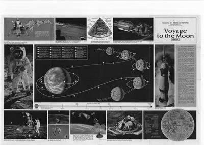 Voyage To The Moon Poster Black and White Poster 16x24 The Poster Depot