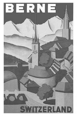 Switzerland Berne Poster Black and White Poster 16x24 | The Poster Depot The Poster Depot