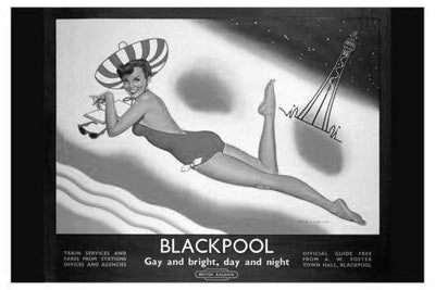 England Blackpool poster tin Metal Print Wall Art