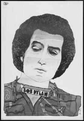 Bob Dylan Poster Black and White Mini Poster 11"x17"