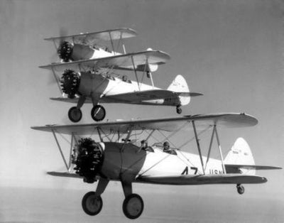 Boeing Stearman Poster Black and White Poster 24x36 The Poster Depot