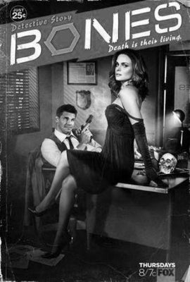 Bones black and white poster